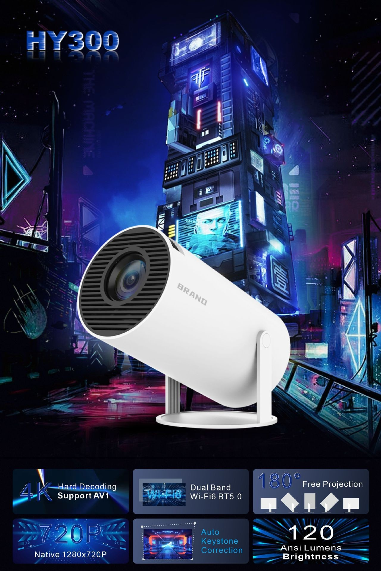 HY300 Pro Projector
