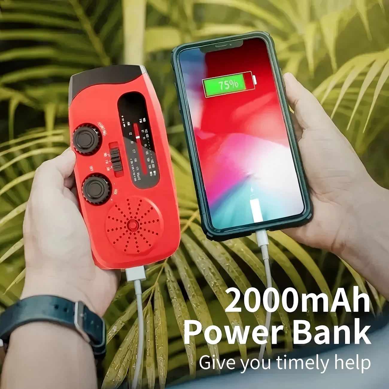 Noodradio met 3-LED zaklampen