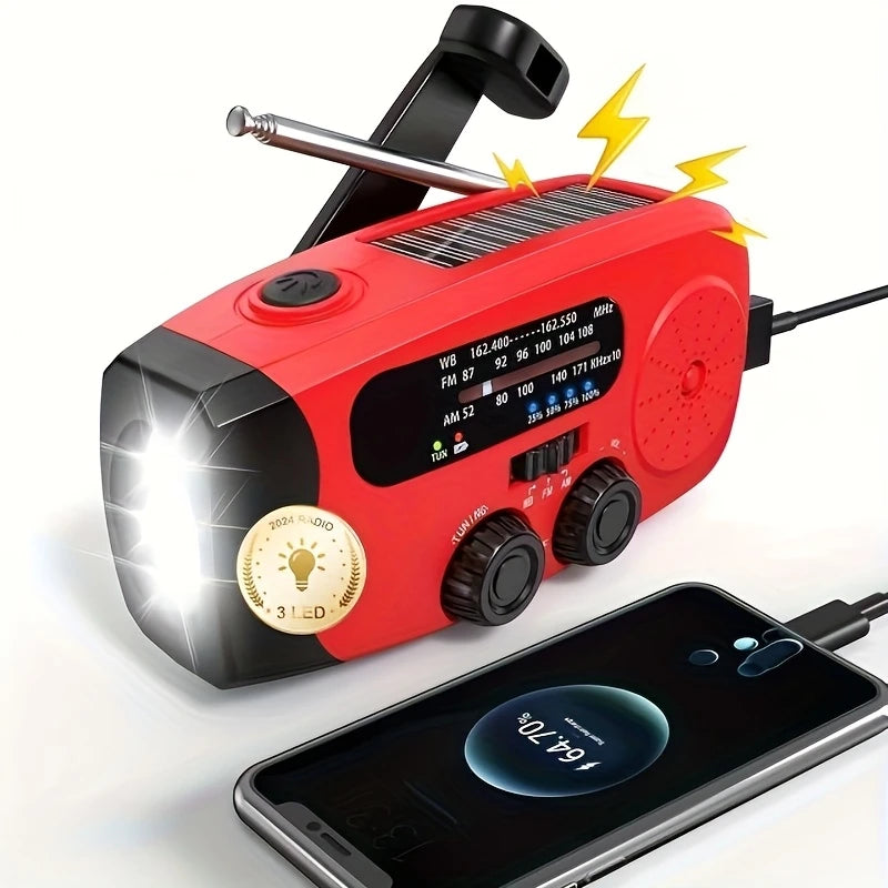 Noodradio met 3-LED zaklampen