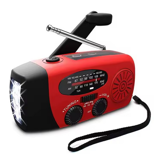 Noodradio met 3-LED zaklampen