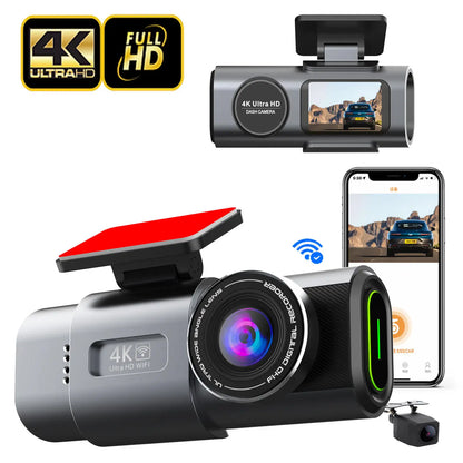 4K Dashcam WIFI Voor en Achter