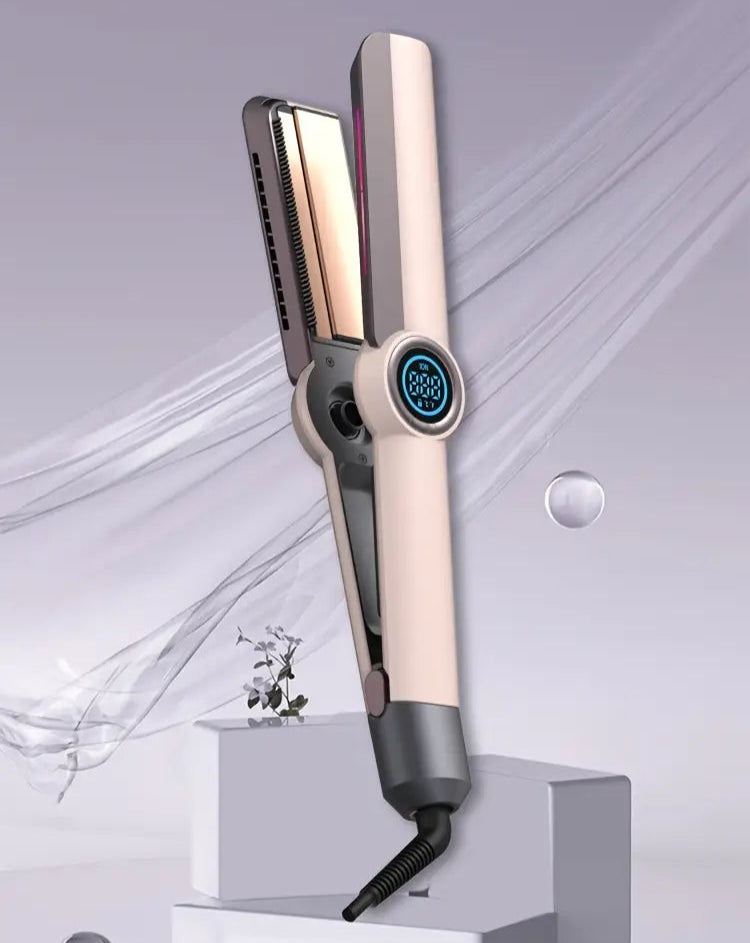 2-in-1 stijltang en krultang met LCD display