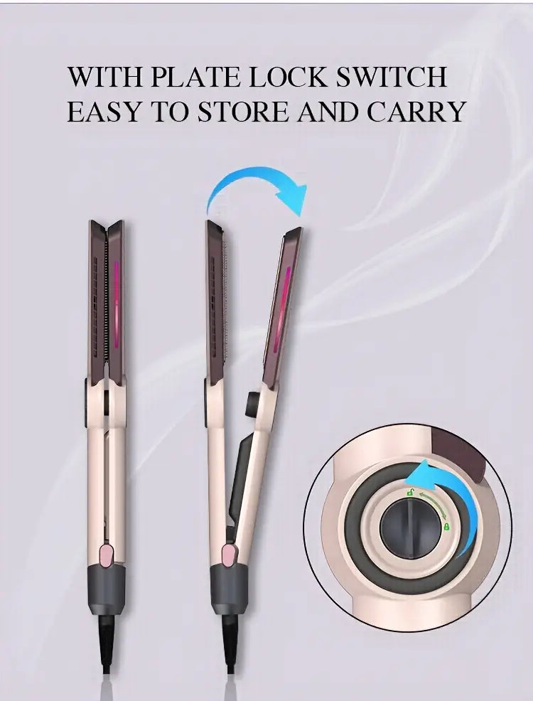 2-in-1 stijltang en krultang met LCD display