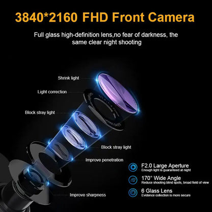 4K Dashcam WIFI Voor en Achter