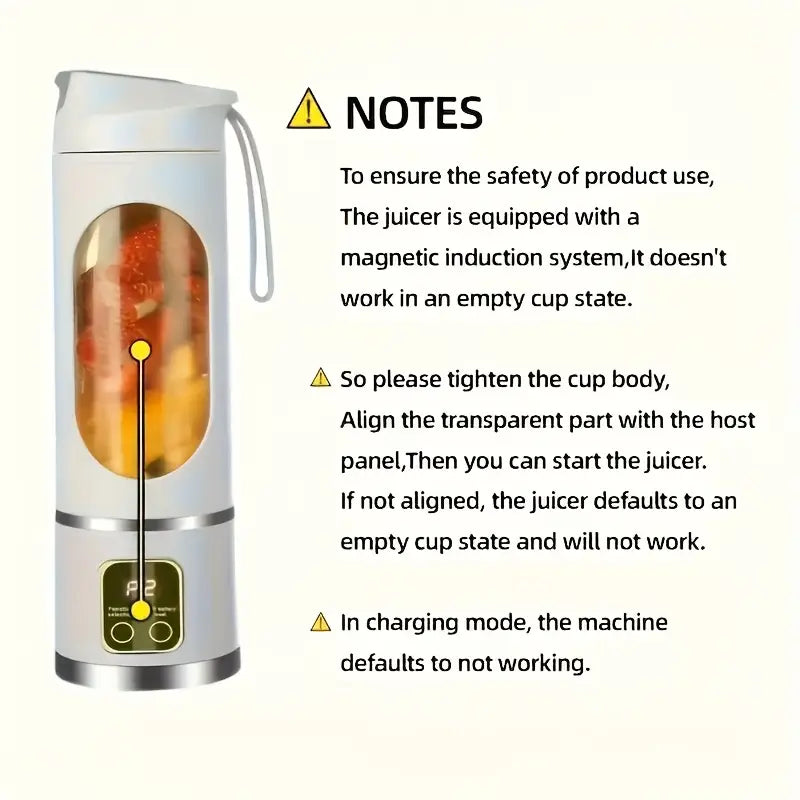 Draagbare Elektrische  Mini Juicer Met 12 Bladen
