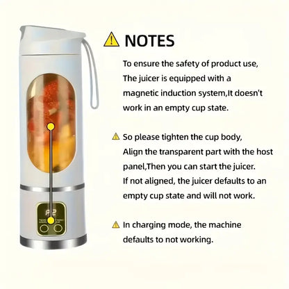 Draagbare Elektrische  Mini Juicer Met 12 Bladen